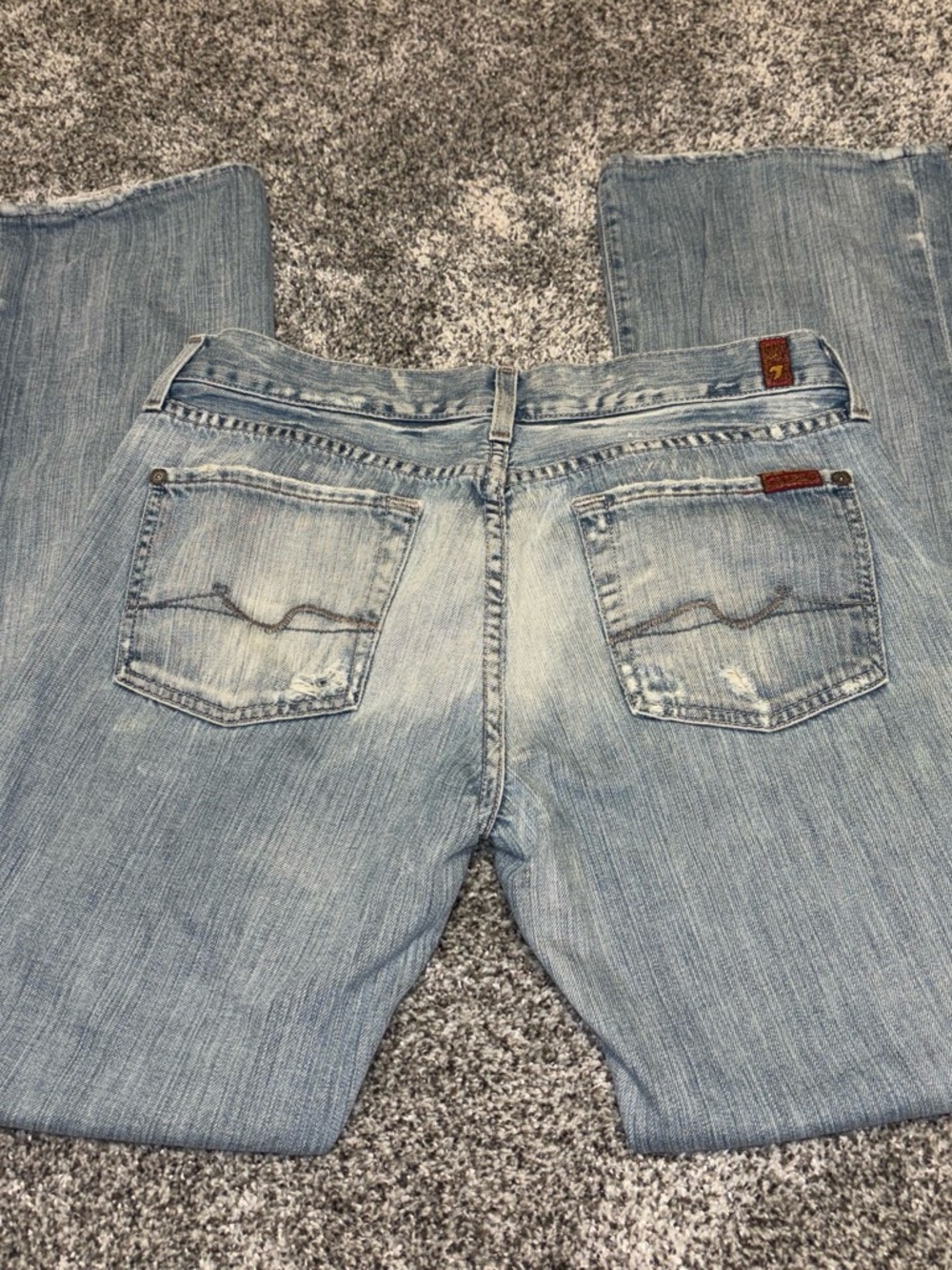 Vintage Y2K 7 For All Mankind Light Blue Boot Cut Jeans
